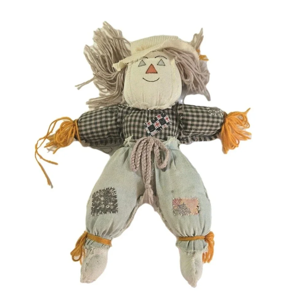 Scarecrow Joe Halloween Autumn Rag Doll – Cloth Figure Seasonal Decor